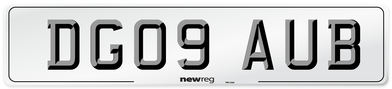 DG09 AUB Number Plate from New Reg